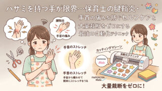 ハサミを持つ手が限界…保育士の腱鞘炎・手首の痛みを防ぐセルフケアと大量裁断をゼロにする最強の自動化テクニック