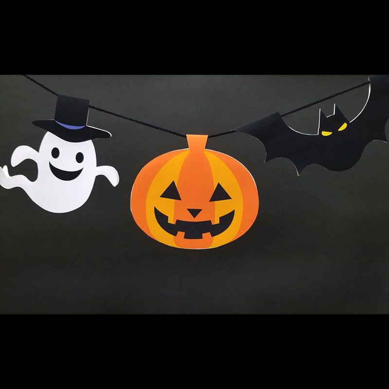 ハロウィンモチーフのガーランド|ハロウィン飾り・壁面装飾