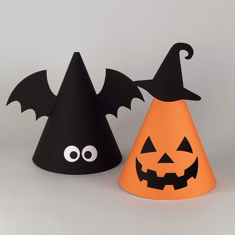 カボチャ&コウモリのパーティーハット|ハロウィンパーティーアイテム
