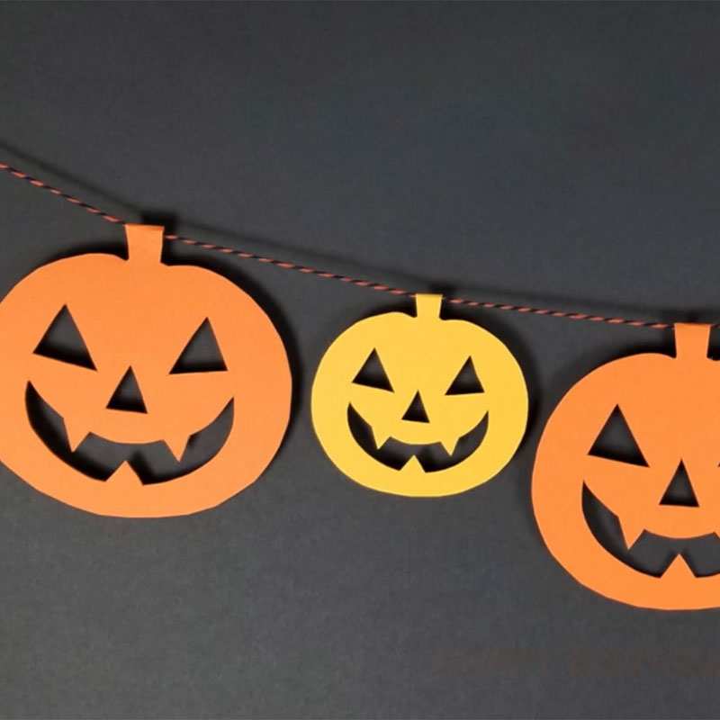 ジャックオーランタン・ガーランド|ハロウィン飾り・壁面装飾