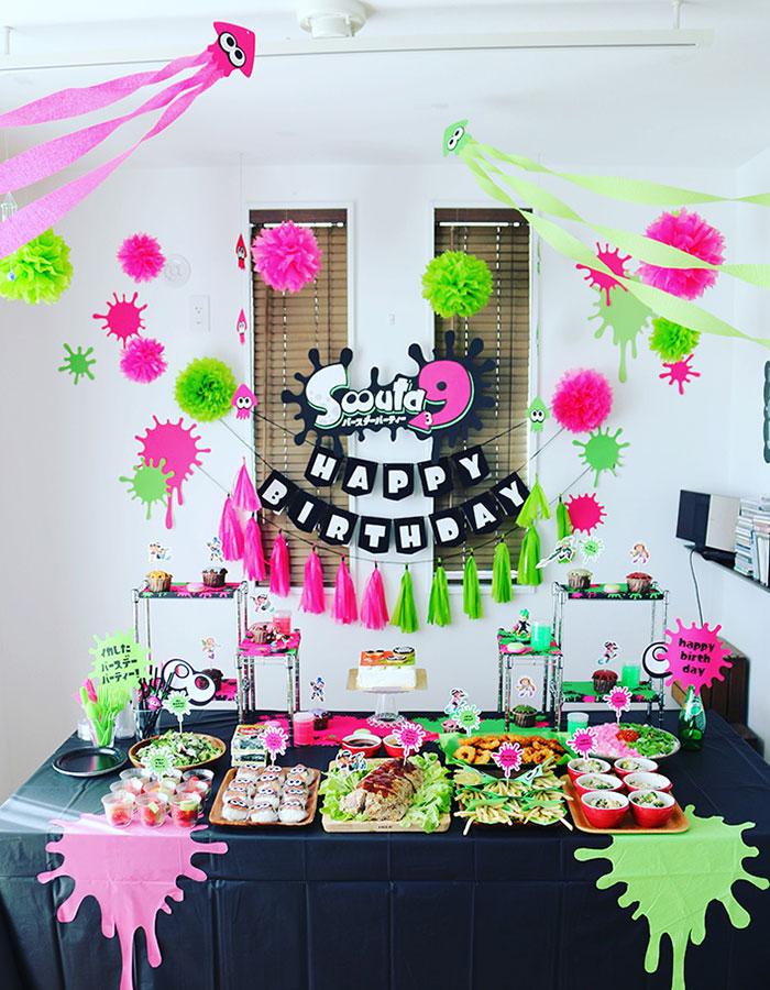 スプラトゥーン2をテーマにした子供の誕生日パーティー演出アイデア