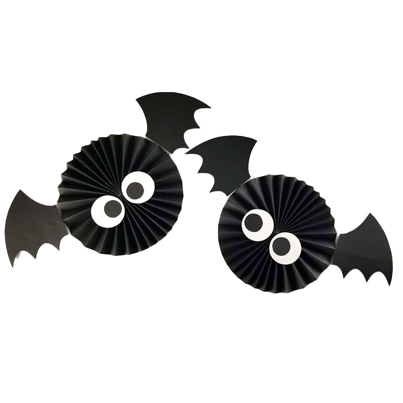 コウモリペーパーファン|ハロウィン飾り・壁面装飾
