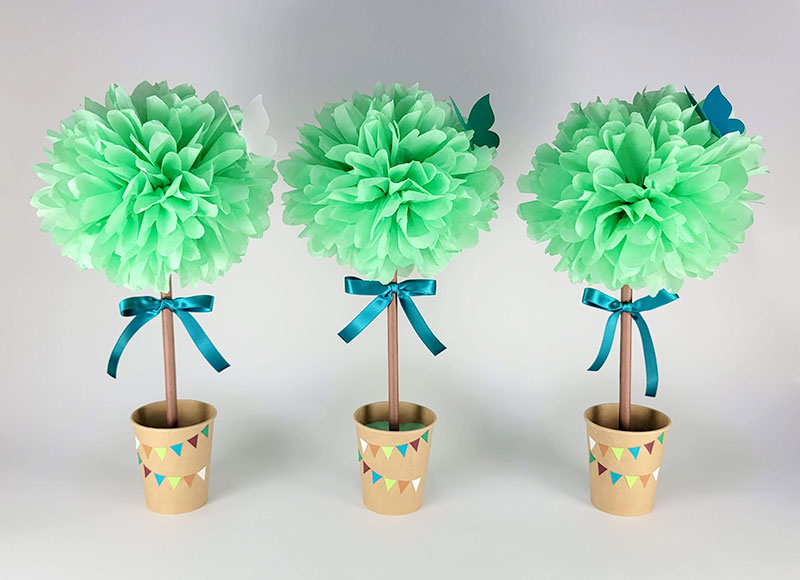 シックグリーン 卒園式トータルコーデ トピアリー風ミニ鉢花