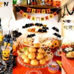 ハロウィンパーティークラフト　飾り付け　王道　オレンジ×ブラック