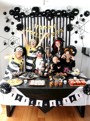 まっくろくろすけをテーマにしたハロウィンパーティー演出