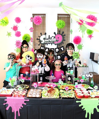 スプラトゥーンをテーマにした誕生日パーティー演出